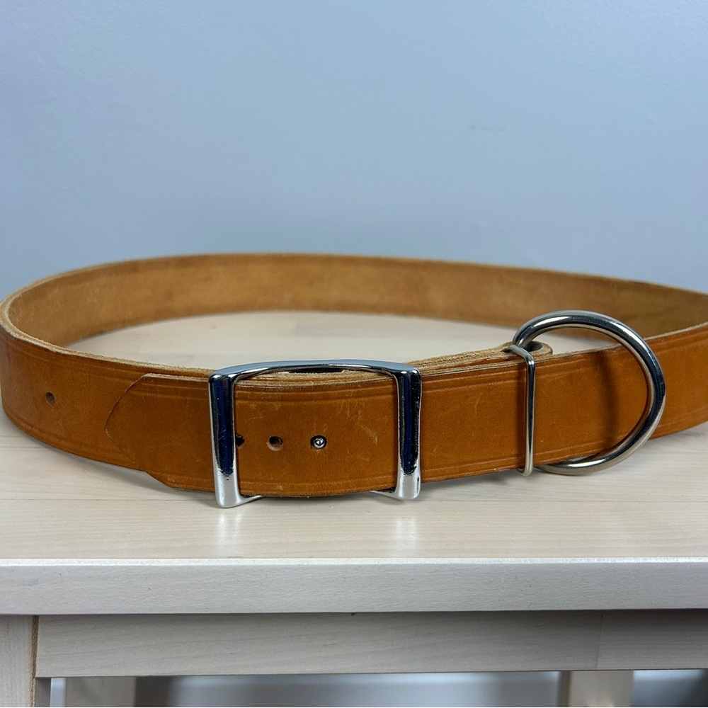 Genuine Leather‎ Workwear Belt Tan Brown Heavy Duty Large Adjustable Utility